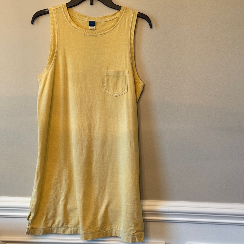 Old Navy Yellow Sleeveless Midi Tank Dress